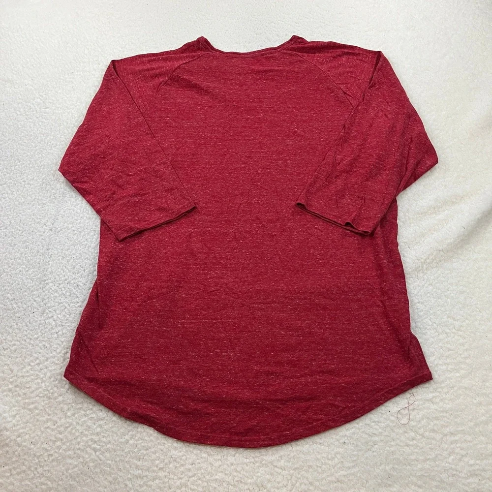 Jordan T-Shirt Mens XLT Red 834528-687 3/4 Sleeve Raglan Jumpman Heathered Tee